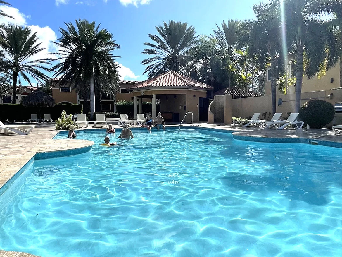 Community pool Gold Coast Rentals in Aruba